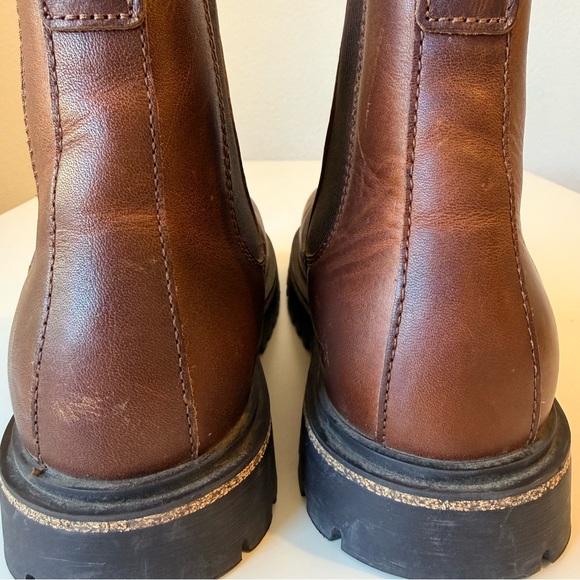 Birkenstock Women’s Highwood Slip On Leather Boots Brown EU 39 8 8.5 Unisex EUC - Picture 9 of 11